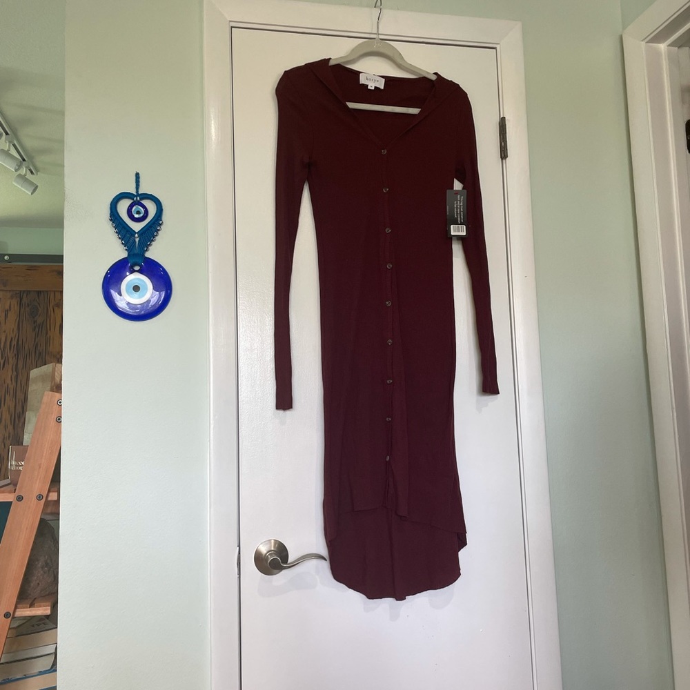 Koror Sweater dress with hood